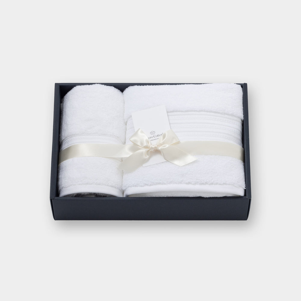 Micro Cotton プレミアムギフトセット（ミニバスタオル1枚・フェイスタオル1枚）